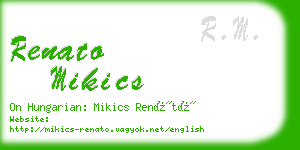 renato mikics business card